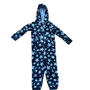 Lupilu footless fleece zip onesie star unisex hoodie pjs - 2-4 years